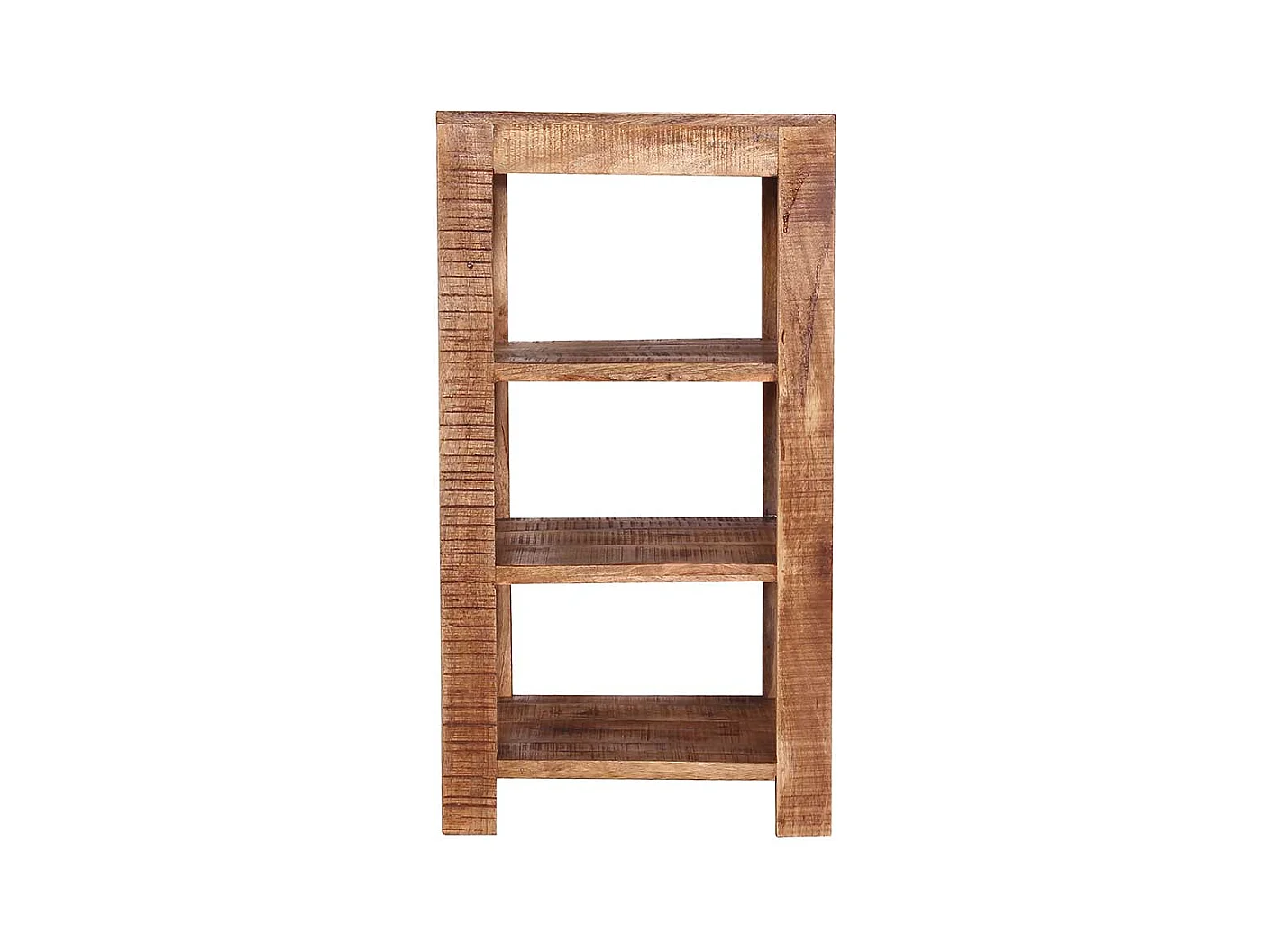 Regal Massiv in Mangoholz Naturfarben 80 cm hoch