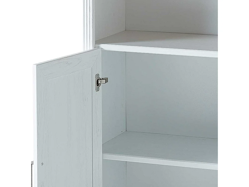 Regal für Aktenordner im Landhausstil Weiß & Eichefarben