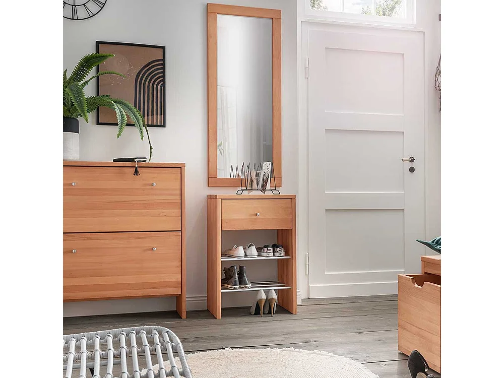 Regal Massiv aus Buche Massivholz einer Schublade