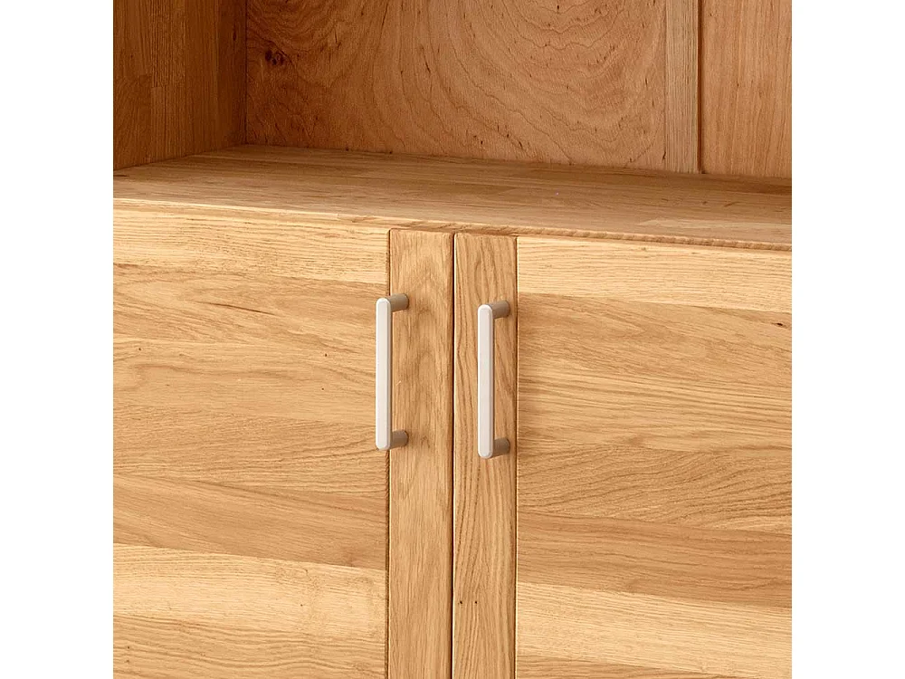 Aktenregal mit Türen aus Wildeiche Massivholz 186 cm hoch