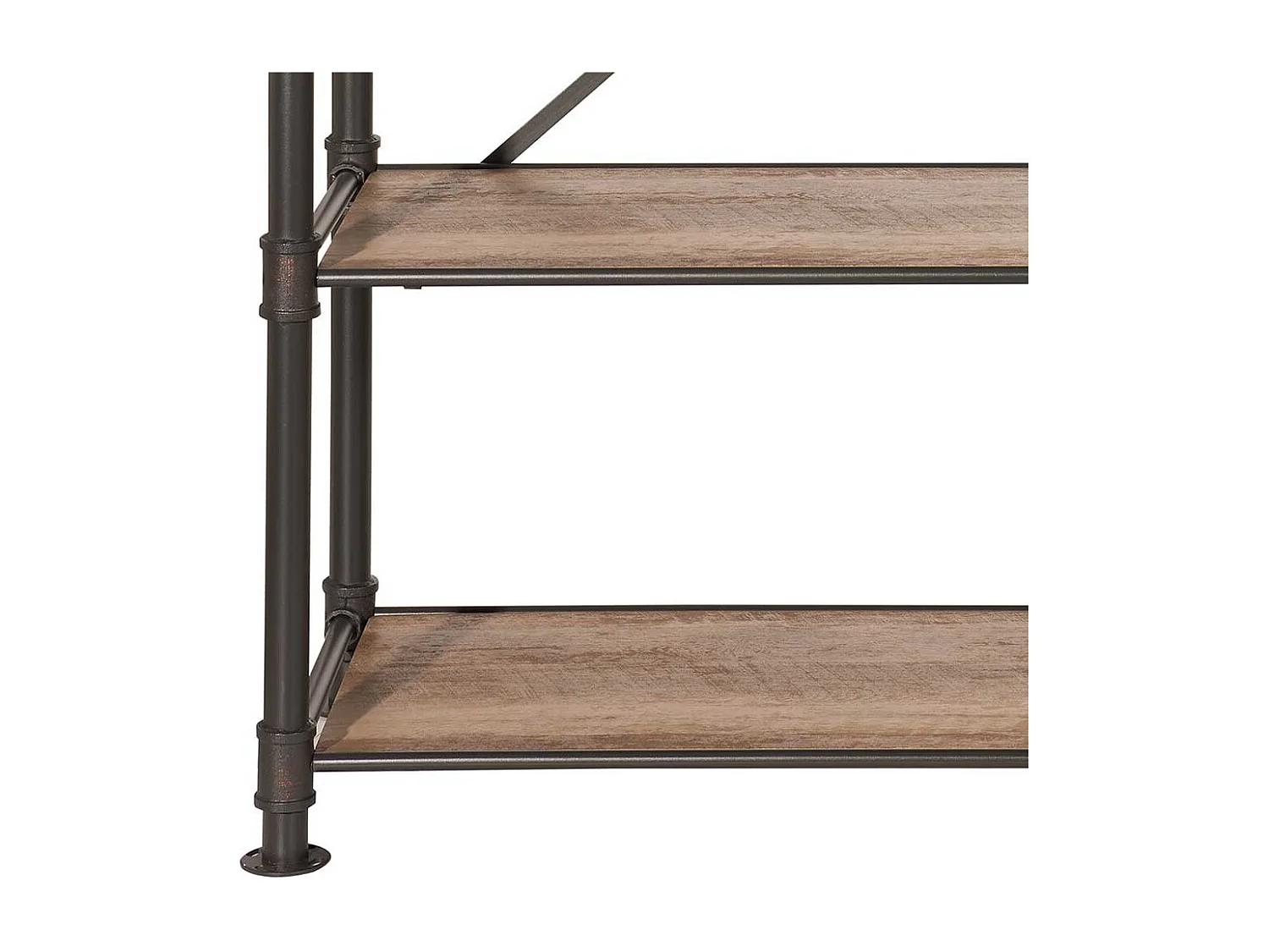 Wohnzimmer Regal in Holz verwitterter Optik und Eisen 180 cm hoch