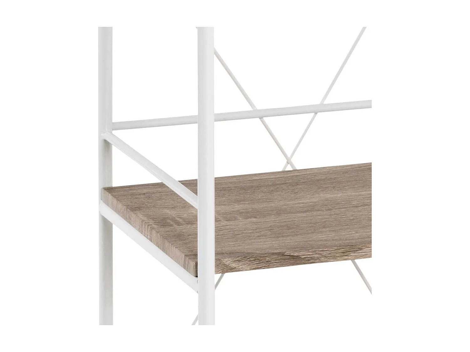 Standregal in Eiche hell Holzoptik Weiß