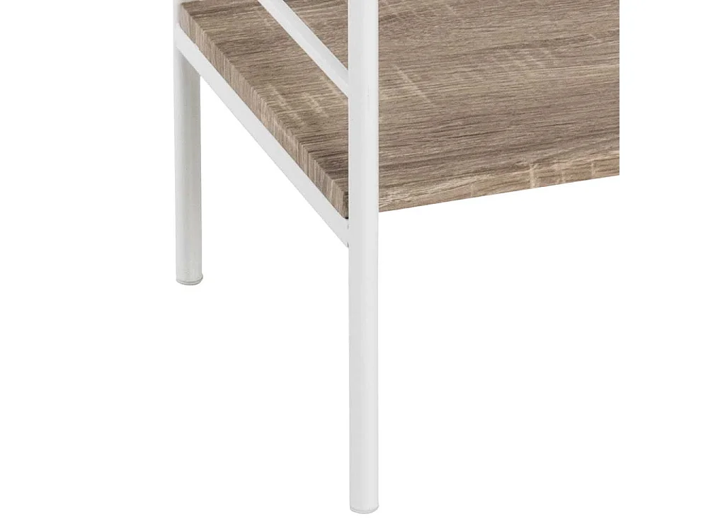 Standregal in Eiche hell Holzoptik Weiß