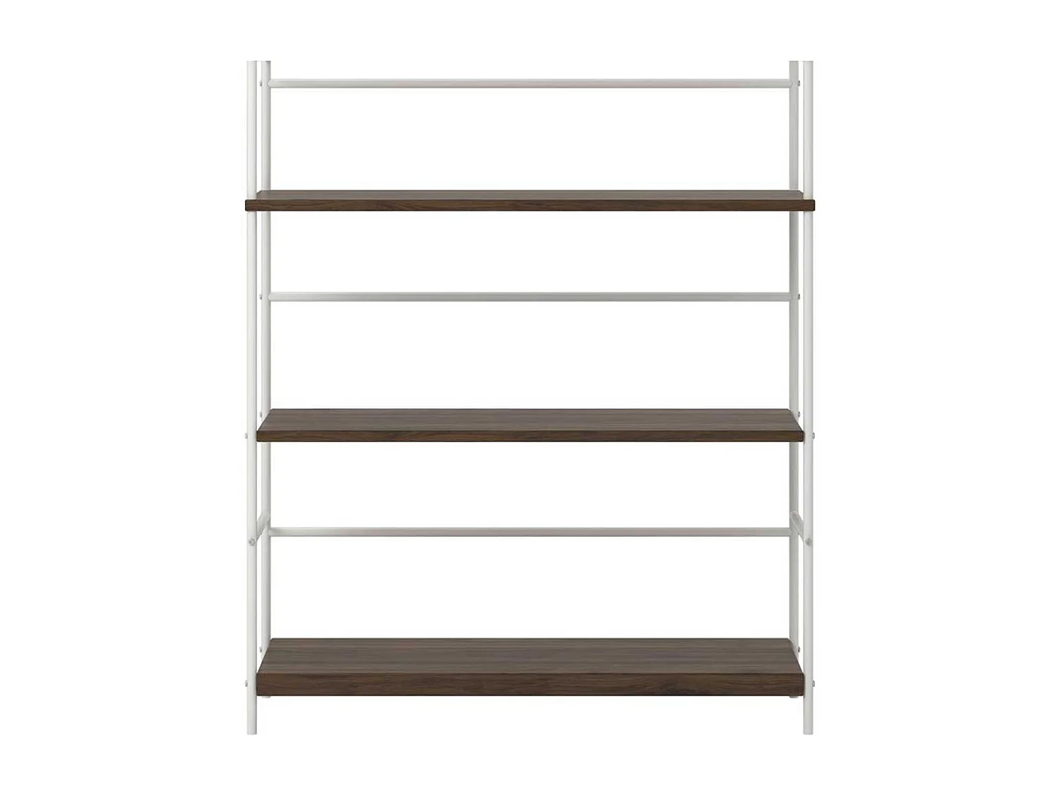 Retro Bücherregal in Walnussfarben und Weiß 152 cm hoch