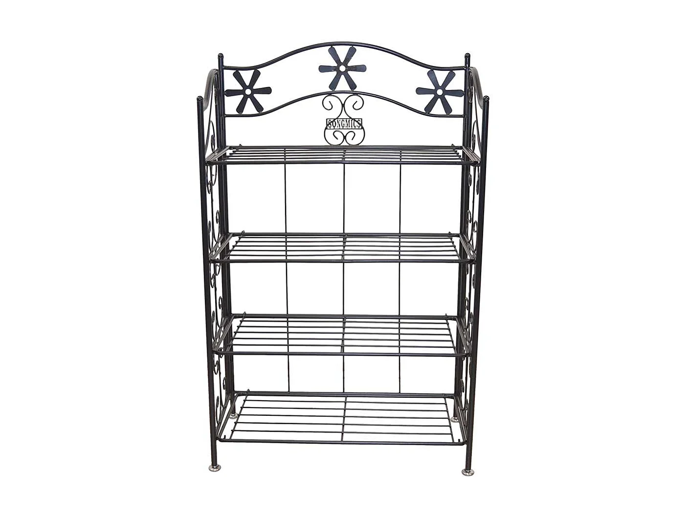 Landhausregal aus pulverbeschichtete Metall Schwarz