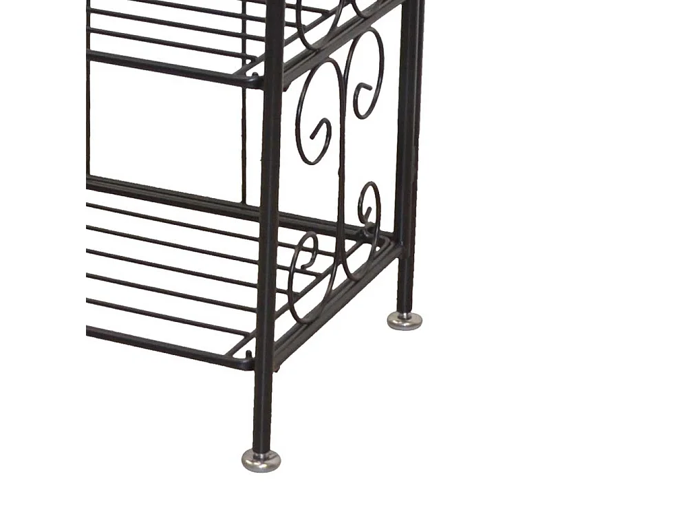 Landhausregal aus pulverbeschichtete Metall Schwarz