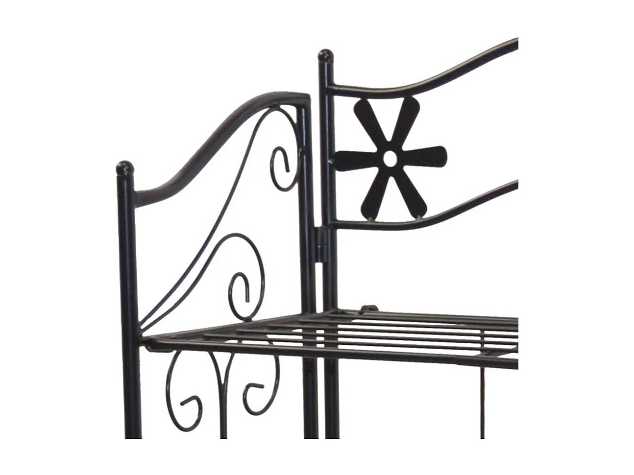 Landhausregal aus pulverbeschichtete Metall Schwarz