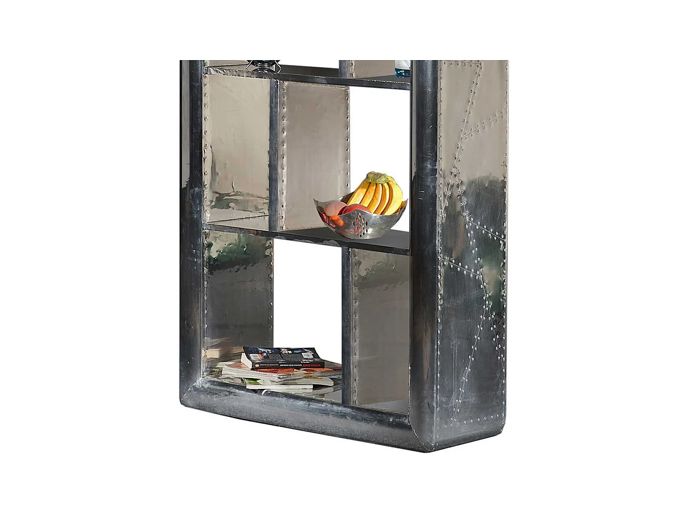 Design Standregal in Silberfarben 180 cm hoch