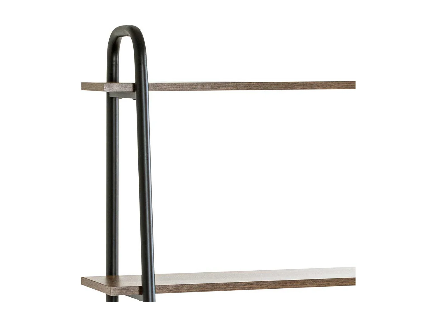 Schmales Regal mit Metallgestell Eichefarben & Schwarz