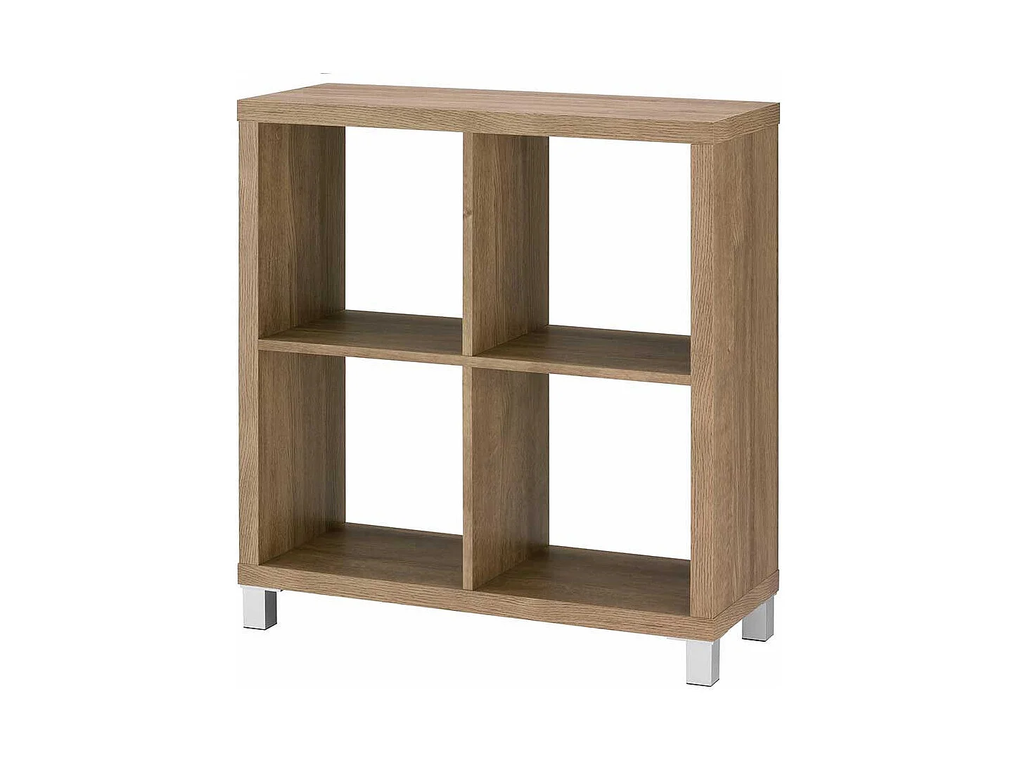 4 Fächer Regal in Eichefarben modern