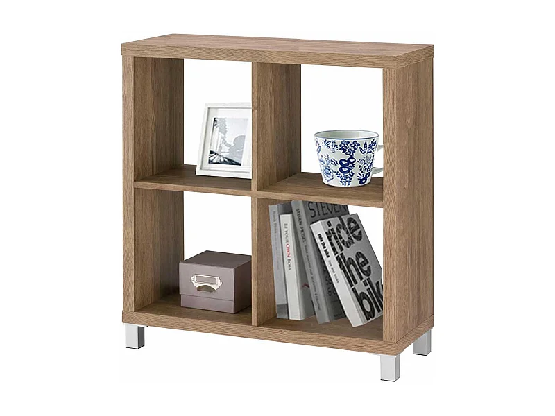 4 Fächer Regal in Eichefarben modern