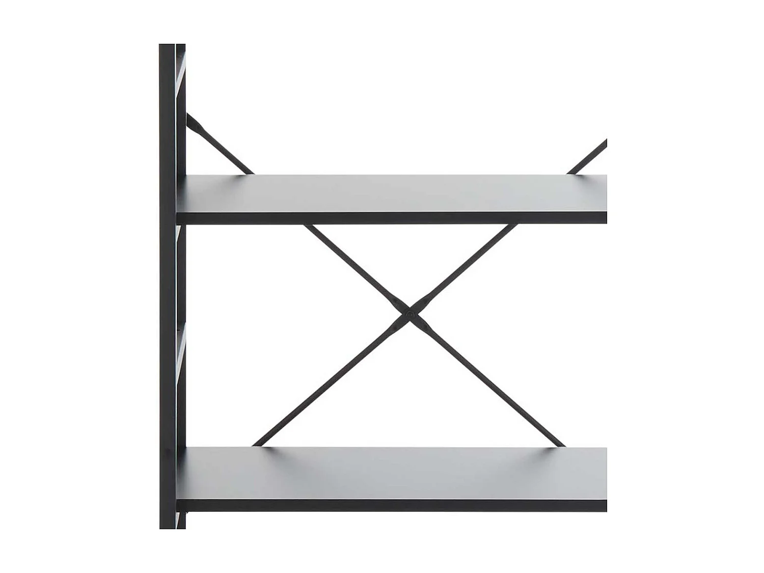 Industriestil Buecherregal in Schwarz 60 cm breit - unterschiedliche Höhen