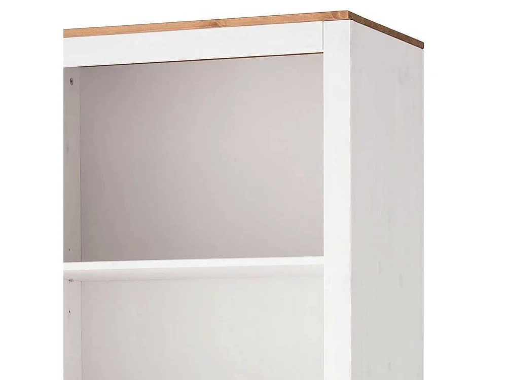 Standregal Holzregal in Weiß mit zwei Schubladen