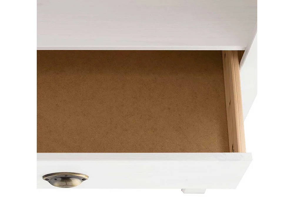 Standregal Holzregal in Weiß mit zwei Schubladen