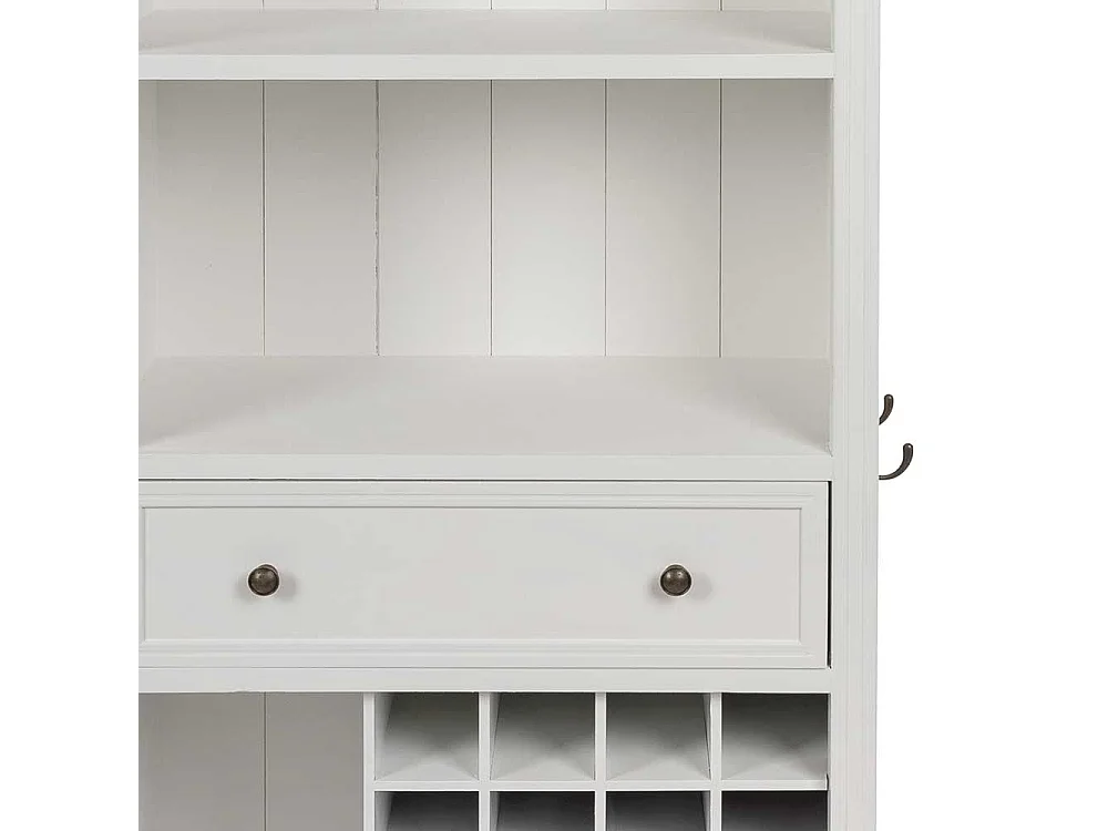 Küchenregal in Weiß mit Weinregal