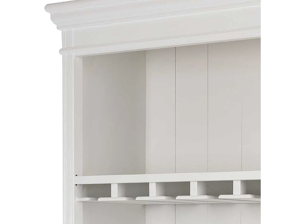 Küchenregal in Weiß mit Weinregal