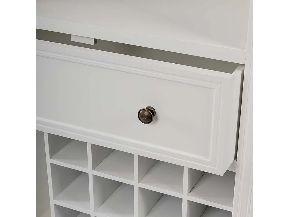 Küchenregal in Weiß mit Weinregal