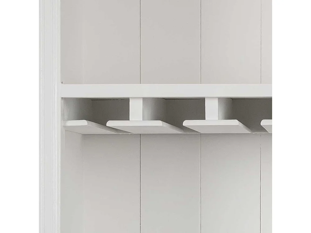 Küchenregal in Weiß mit Weinregal