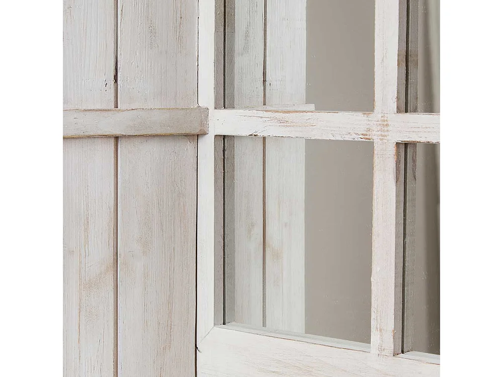 Regal in Fenster Optik aus Spiegelglas Tanne Massivholz