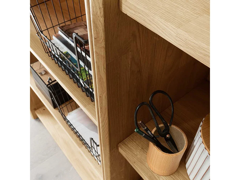 Aktenregal Wildeiche geölt in modernem Design 114 cm hoch