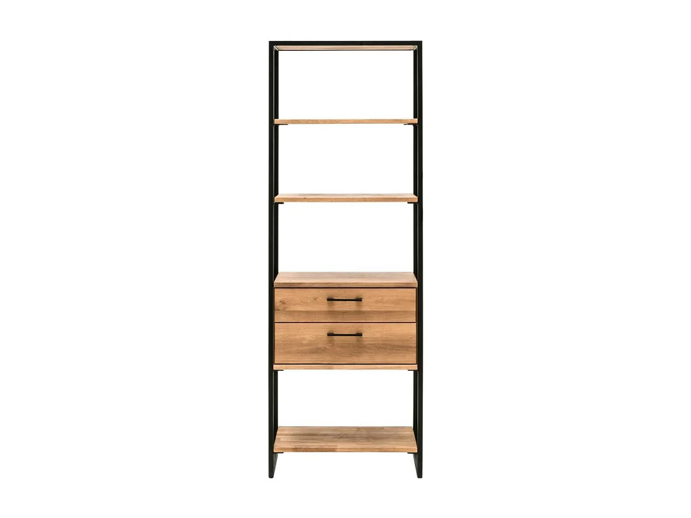 Standregal Wohnzimmerregal mit zwei Schubladen im Industry und Loft Stil