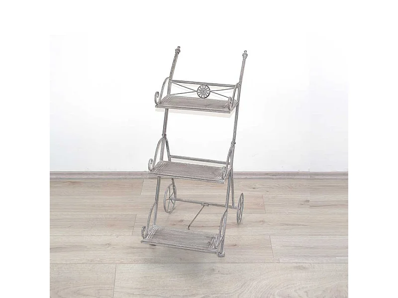 Blumenregal aus Metall Grau