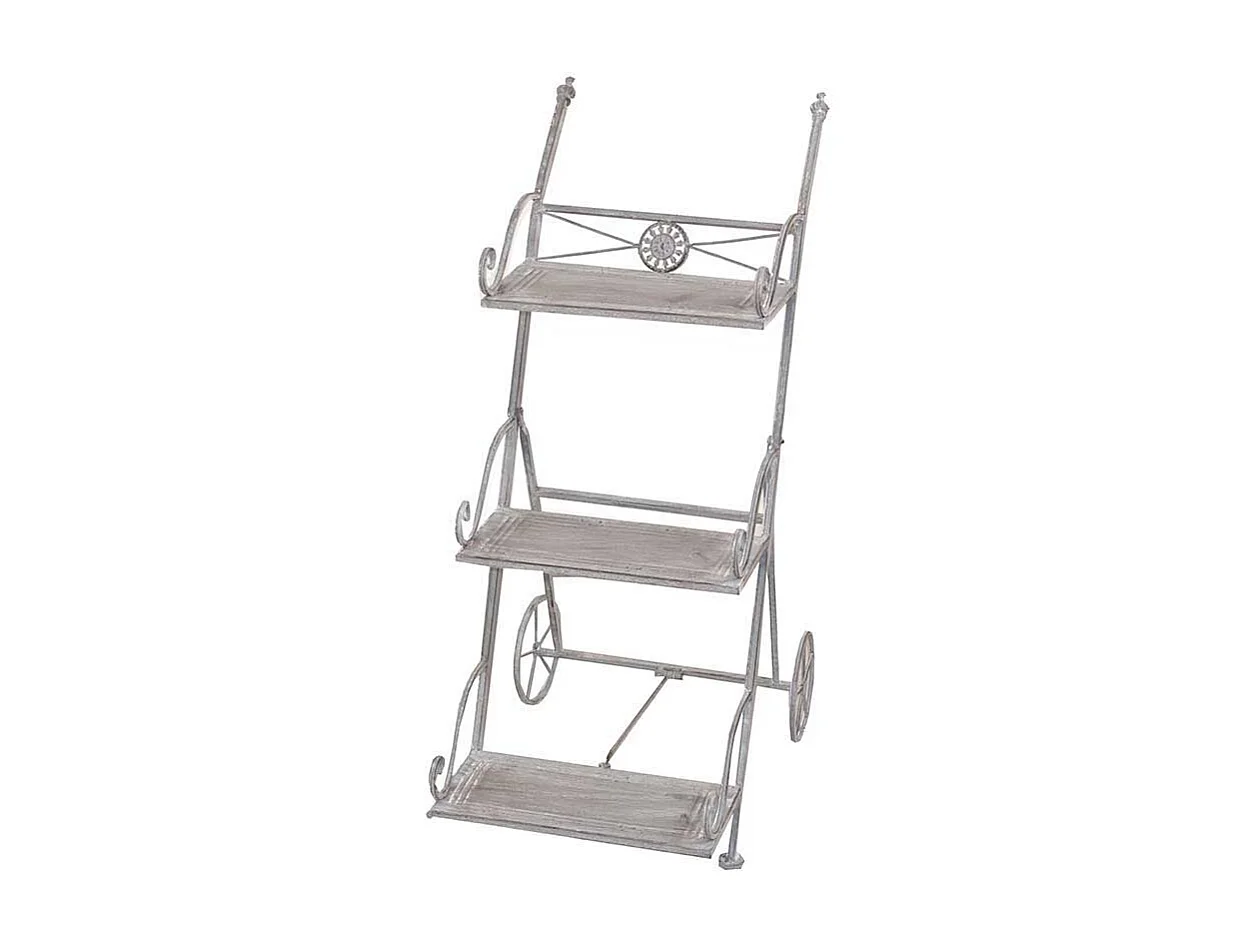 Blumenregal aus Metall Grau