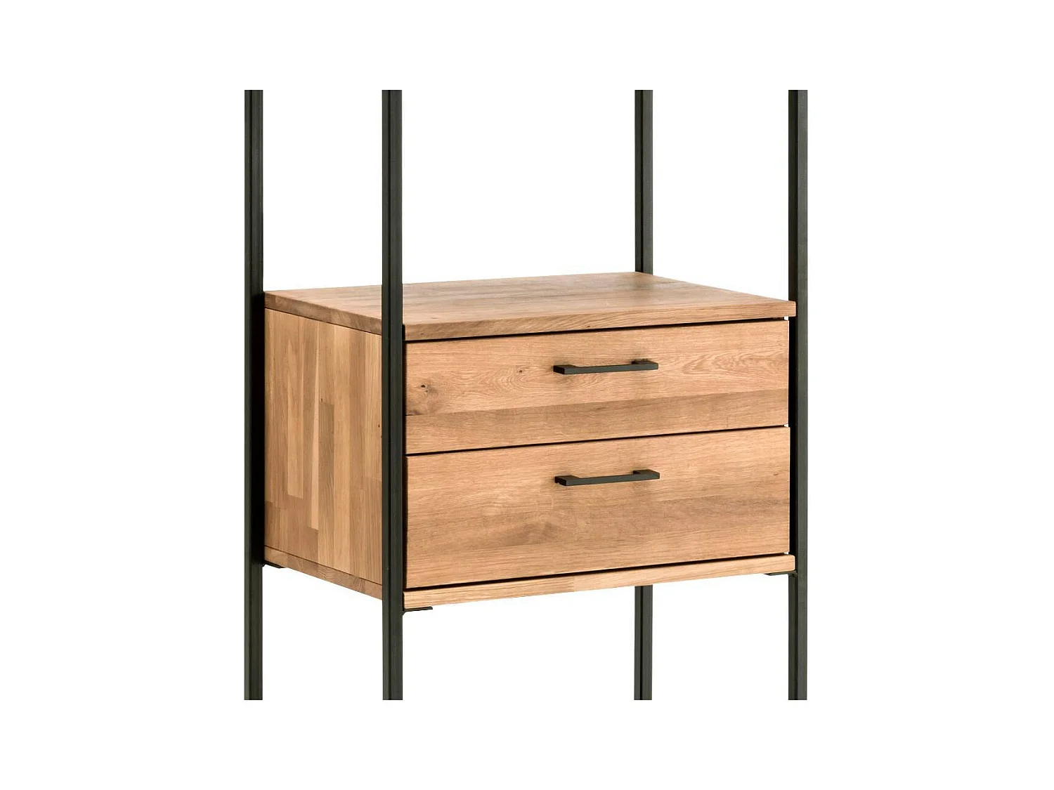 Standregal Wohnzimmerregal mit zwei Schubladen im Industry und Loft Stil