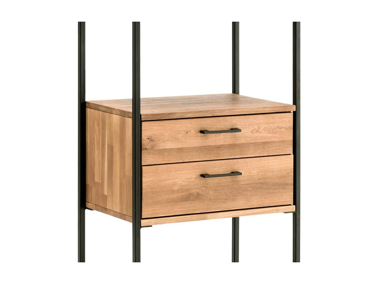 Standregal Wohnzimmerregal mit zwei Schubladen im Industry und Loft Stil