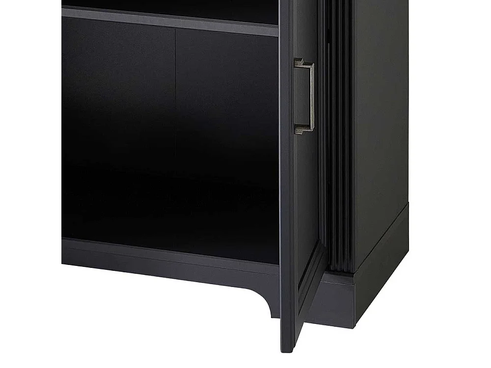 Wohnbüro Regal in Dunkelgrau Eiche Holzoptik