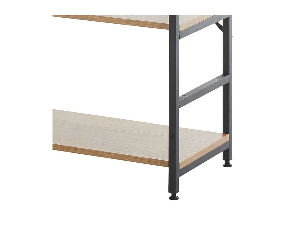 Factory Bücher Regal in Wildeichefarben und Schwarz Industry und Loft Stil