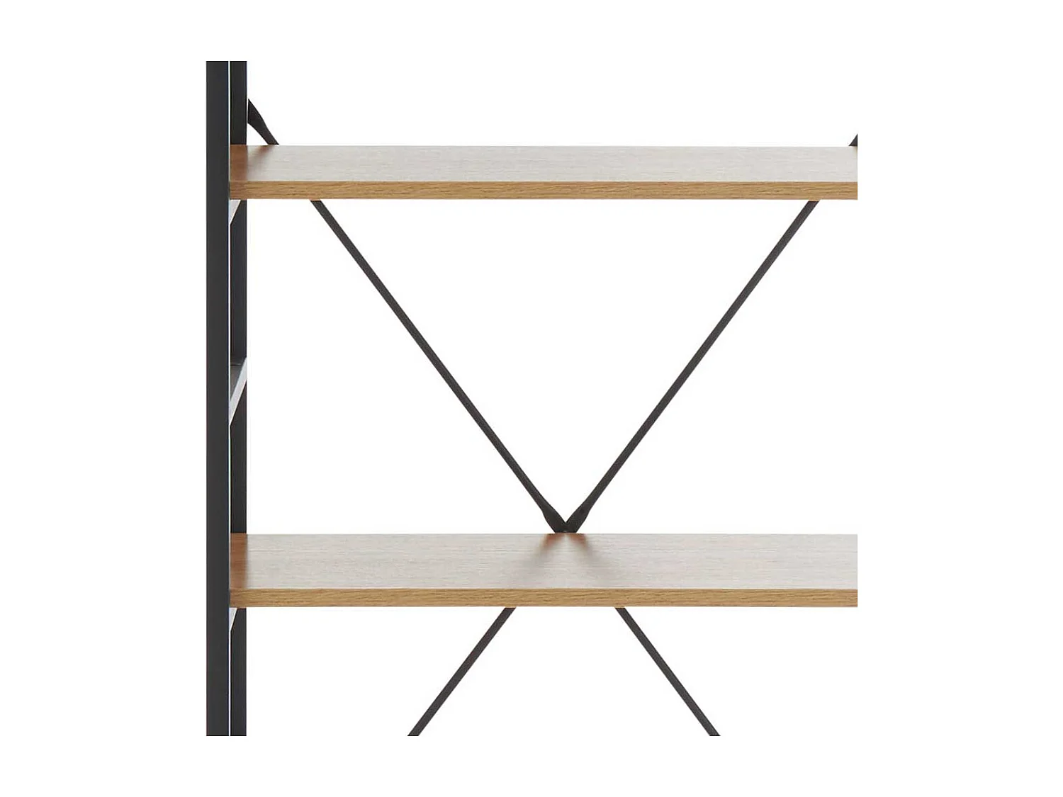 Factory Bücher Regal in Wildeichefarben und Schwarz Industry und Loft Stil