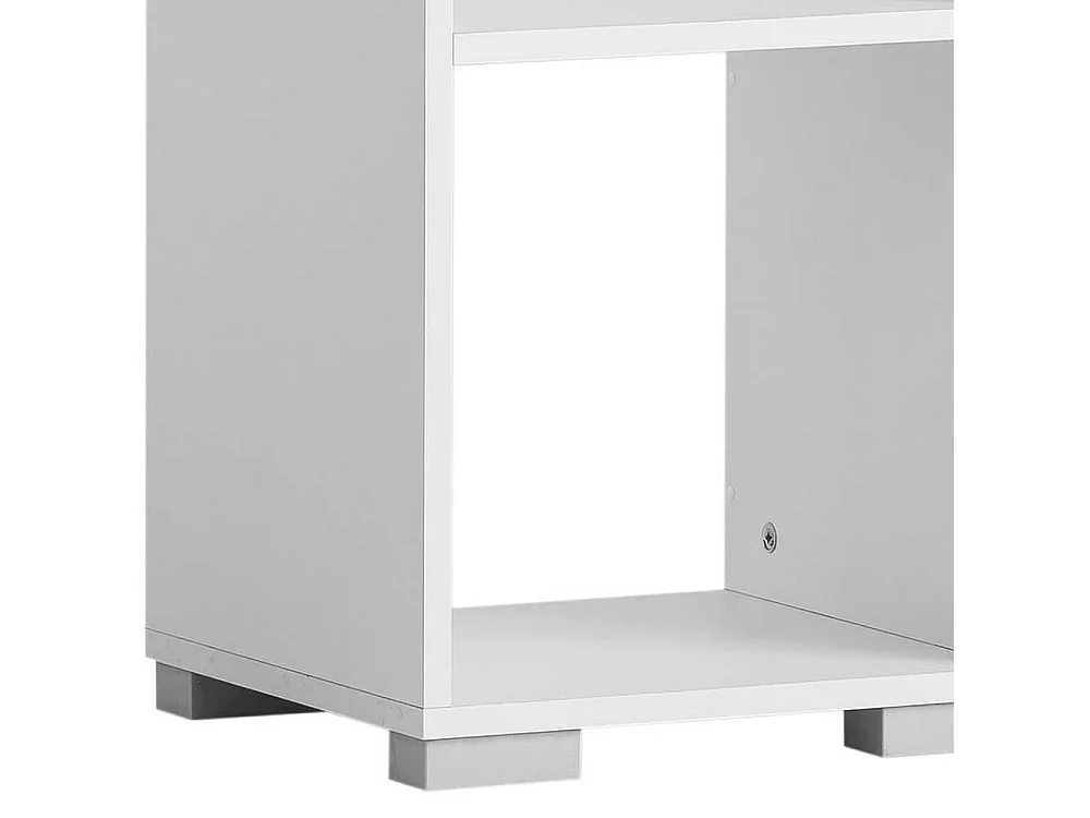 Standregal Büroregal mit vier offenen Fächern in Weiß