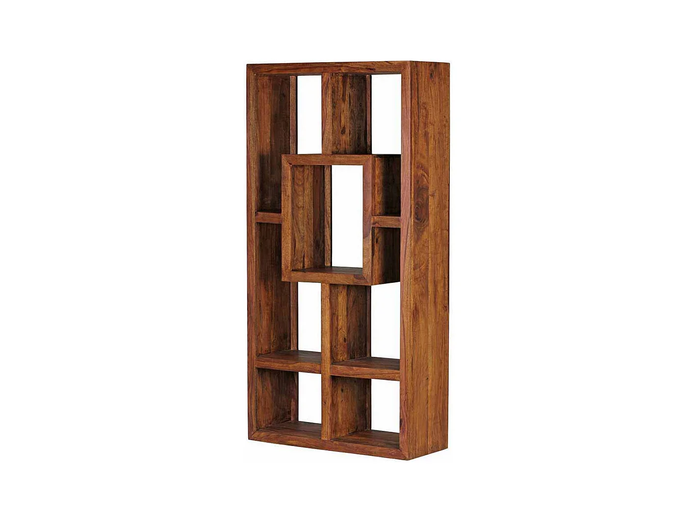 Design Regal aus Sheesham Massivholz 180 cm hoch
