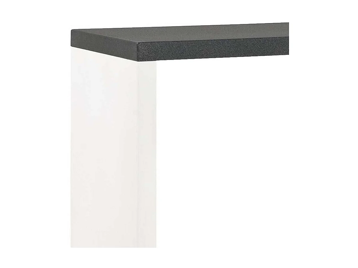 Standregal in Weiß Grau 4 Fächer