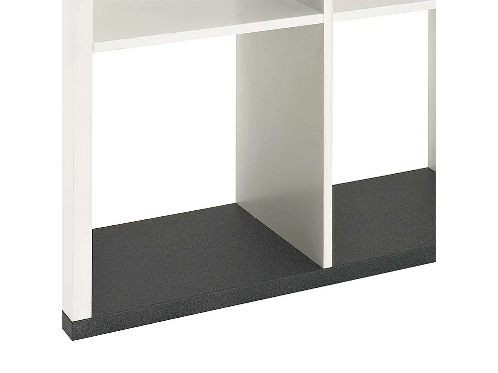 Standregal in Weiß Grau 4 Fächer