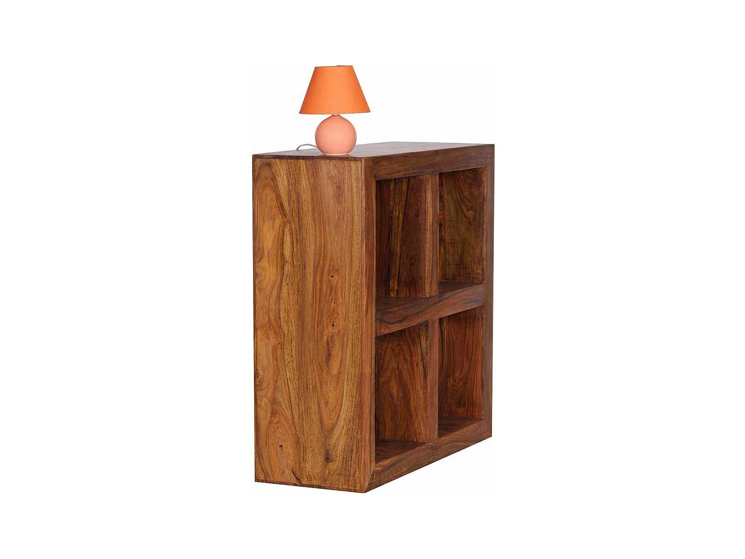 Bücherregal aus Sheesham Massivholz 4 Fächer