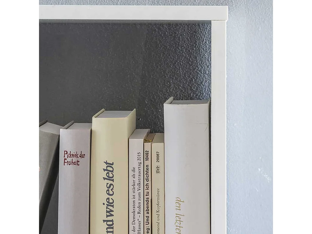 Raumteiler in Weiß Regalfächern