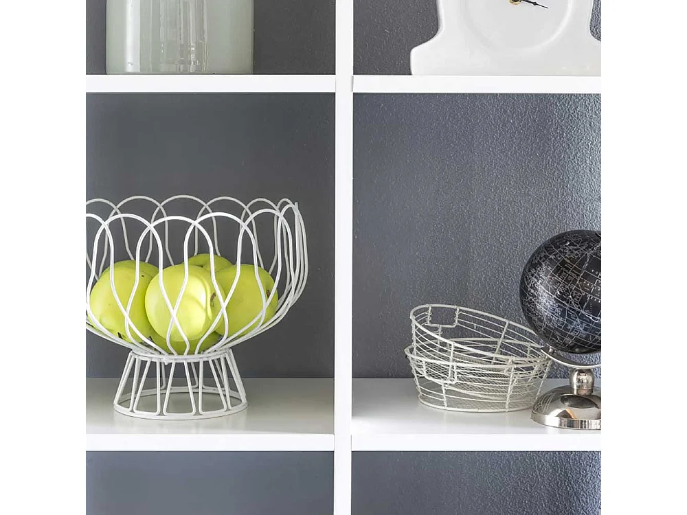 Raumteiler in Weiß Regalfächern