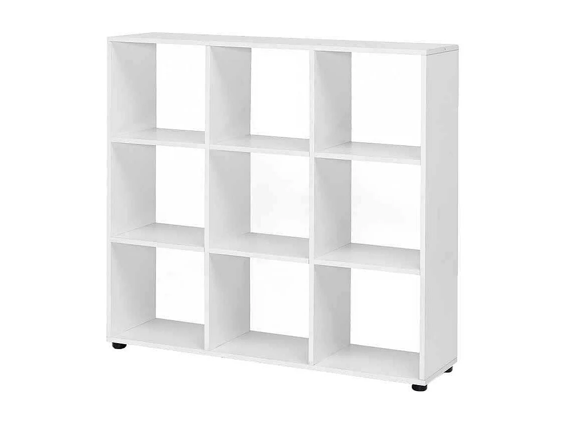 Raumteiler in Weiß Regalfächern