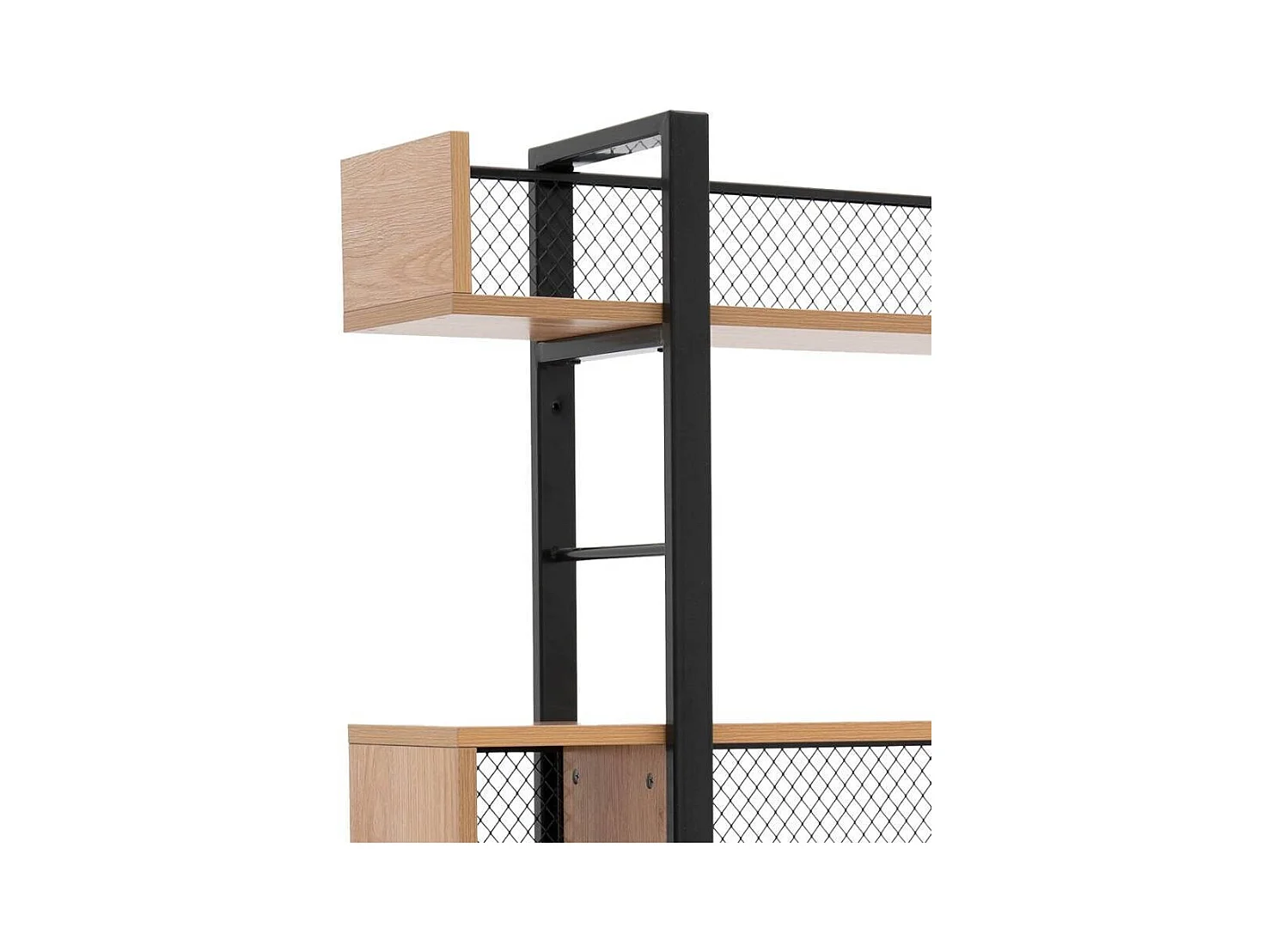 Bücherregal Raumteiler mit Vierfußgestell aus Metall und offenen Fächern