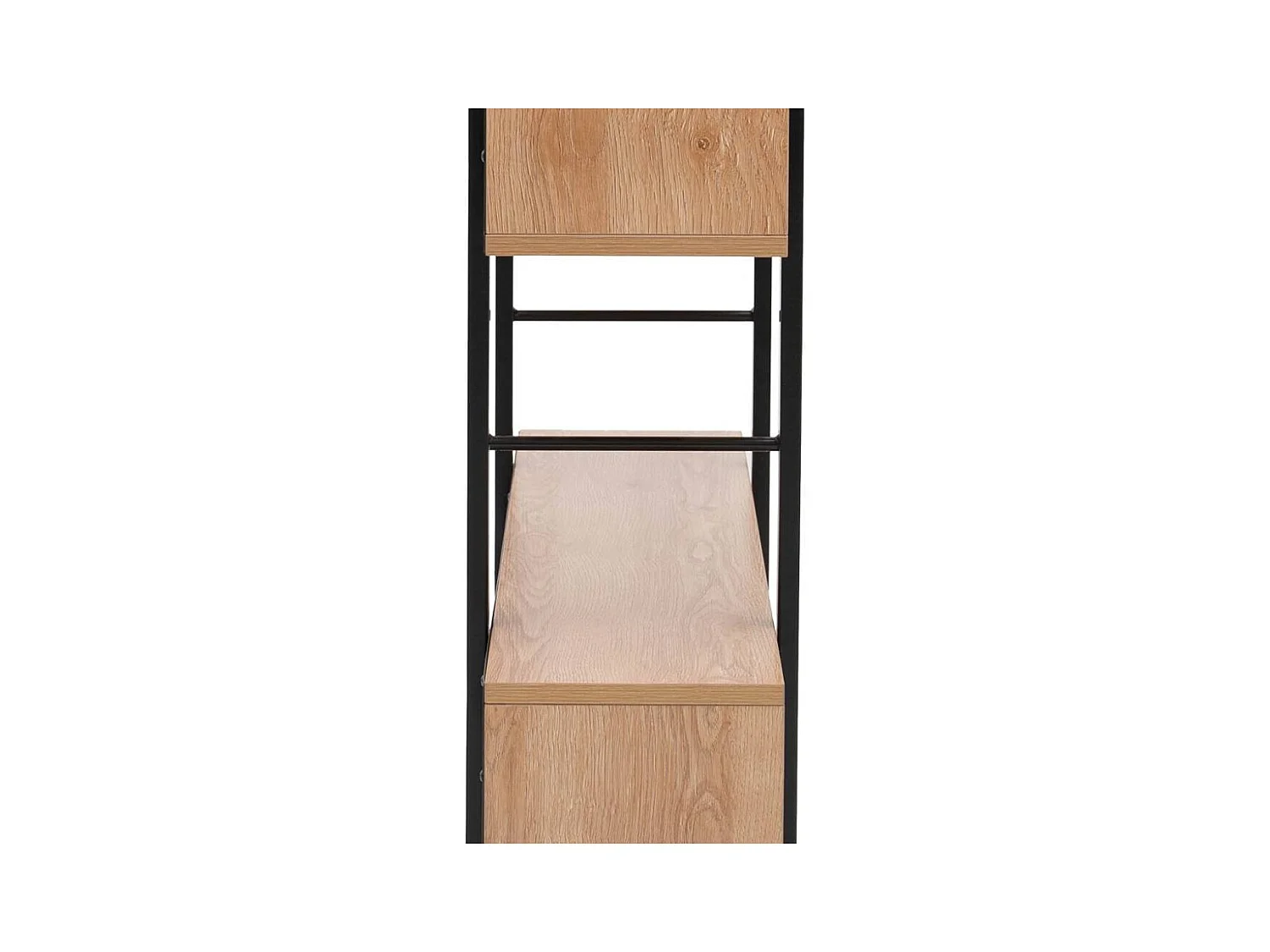 Bücherregal Raumteiler mit Vierfußgestell aus Metall und offenen Fächern