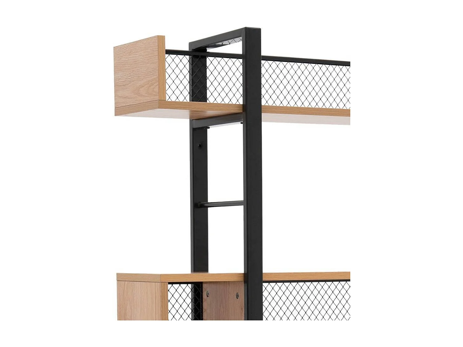 Bücherregal Raumteiler mit Vierfußgestell aus Metall und offenen Fächern