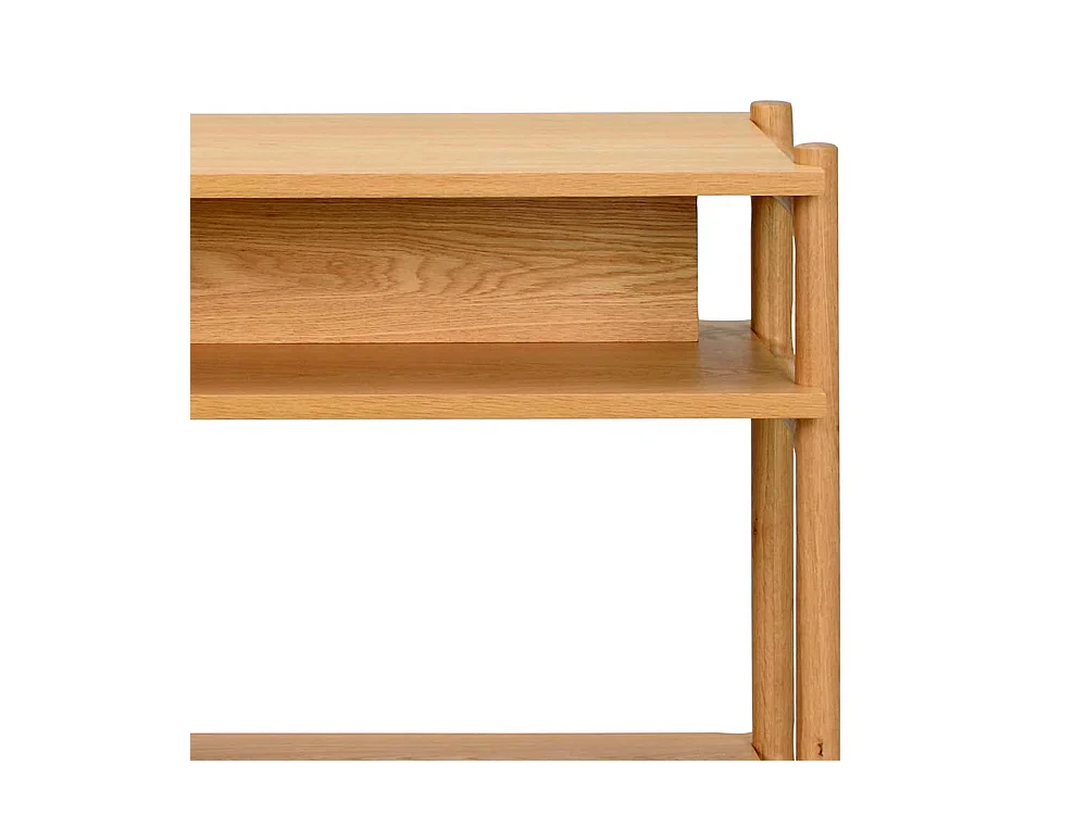 Wohnzimmerregal mit Eiche furniert 140 cm breit