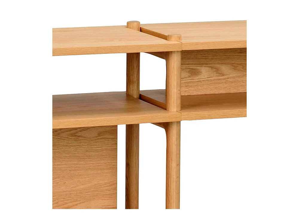 Wohnzimmerregal mit Eiche furniert 140 cm breit