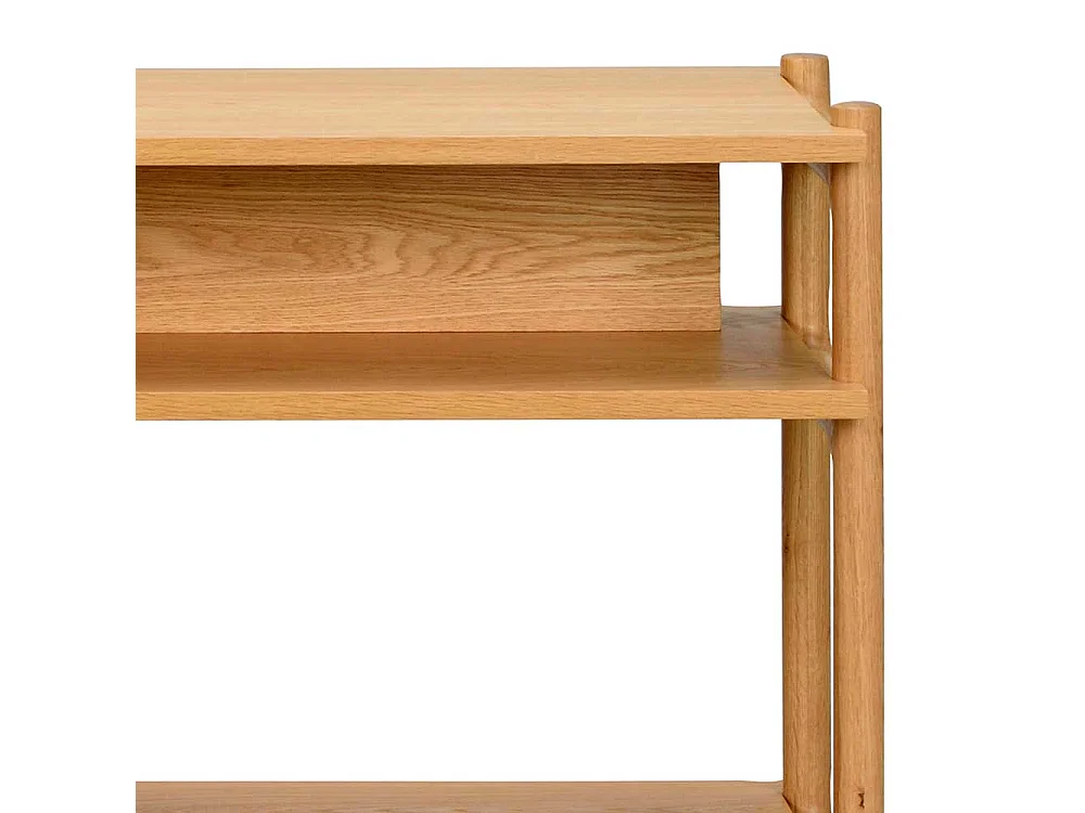 Wohnzimmerregal mit Eiche furniert 140 cm breit