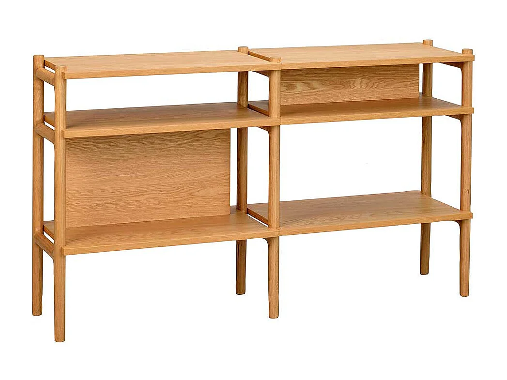 Wohnzimmerregal mit Eiche furniert 140 cm breit