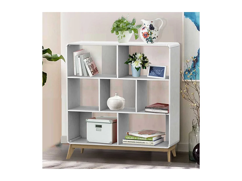 Bücher Regal in Weiß Skandi Design