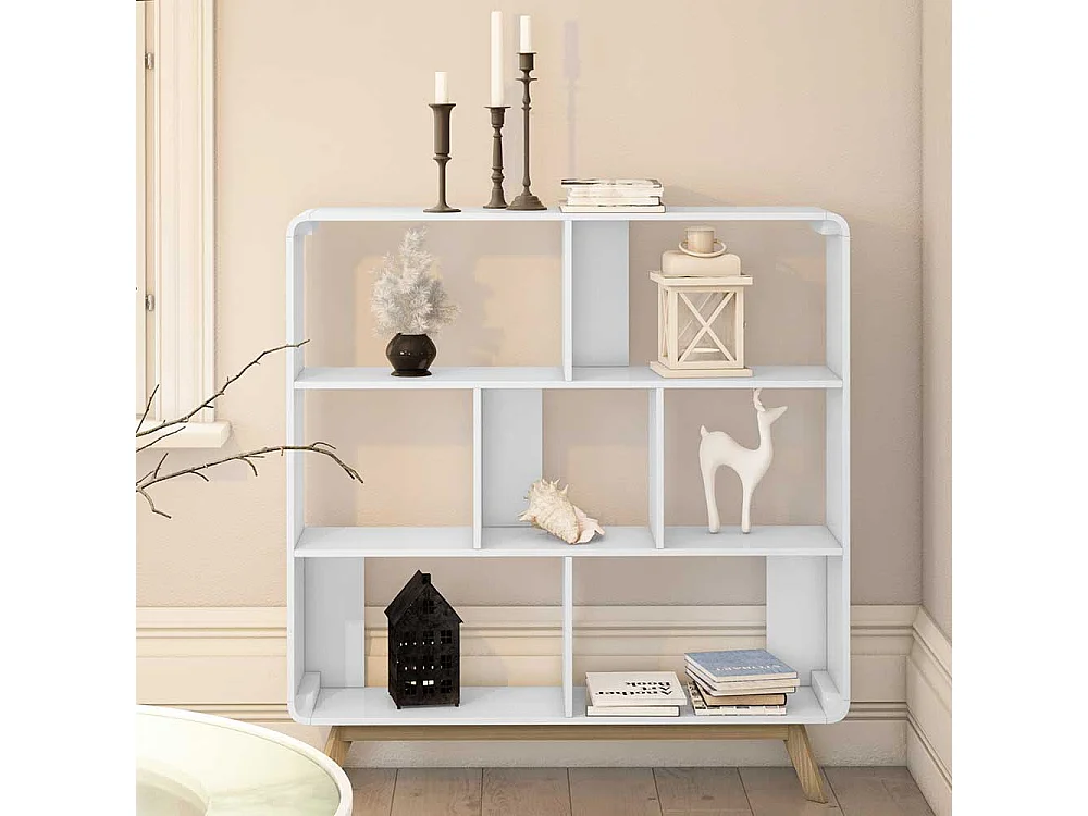 Bücher Regal in Weiß Skandi Design