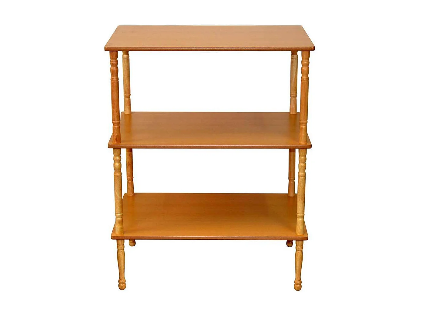 Wohnzimmer Regal Gestell gedrechselt Buchefarben